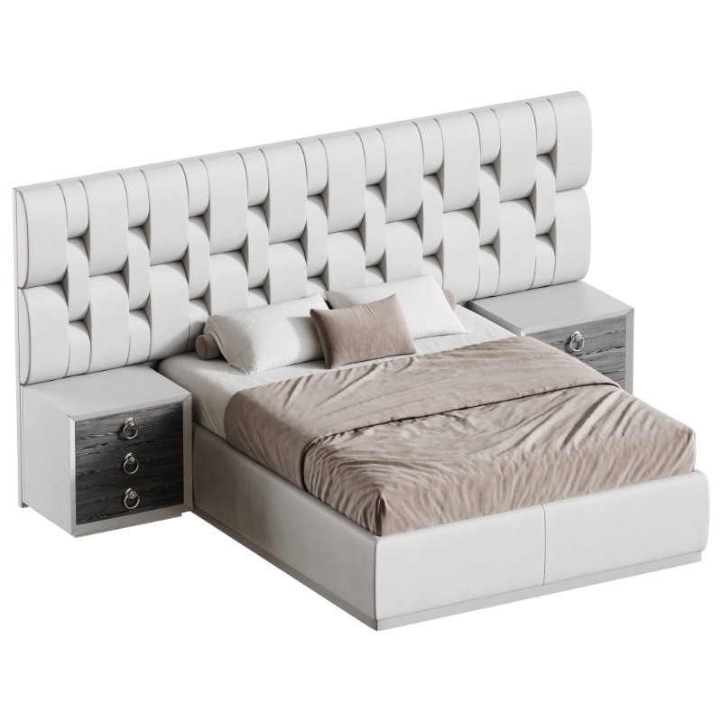 Contemporary Black Wood Queen Bed Image 6
