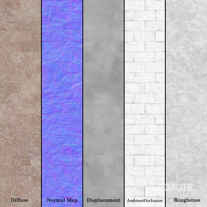 Split Face Travertine 09 (Seamless) Image 7