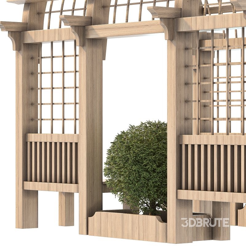 Wooden Garden Arbor 03 Image 4
