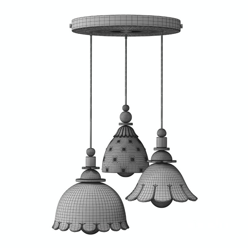 Three-light pendant lamp Shibutzim Image 3