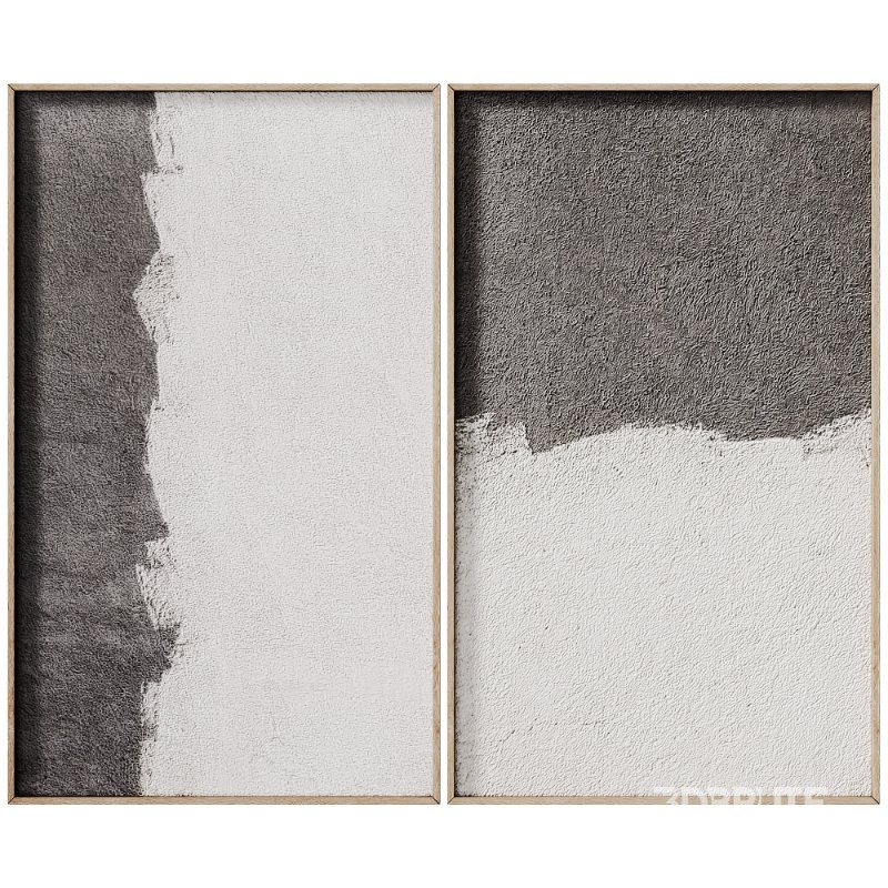 Decorative 3D Art Relief Panel 156 Set Image 1