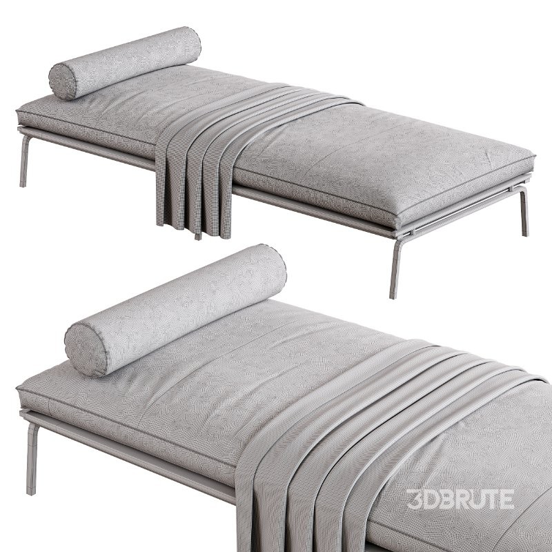 Upholstered Leather Day Bed Image 5