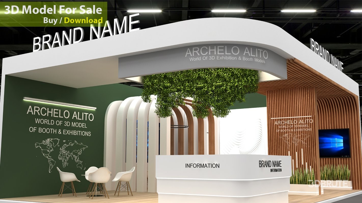 exhibition minimal 3d model Image 5