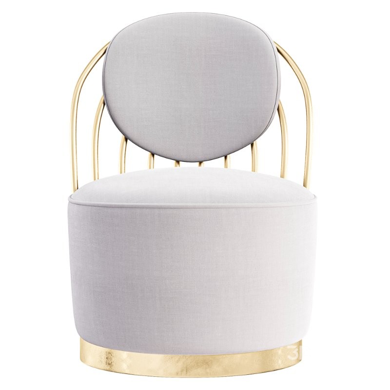 Cascade Brass Swivel Chair Image 3