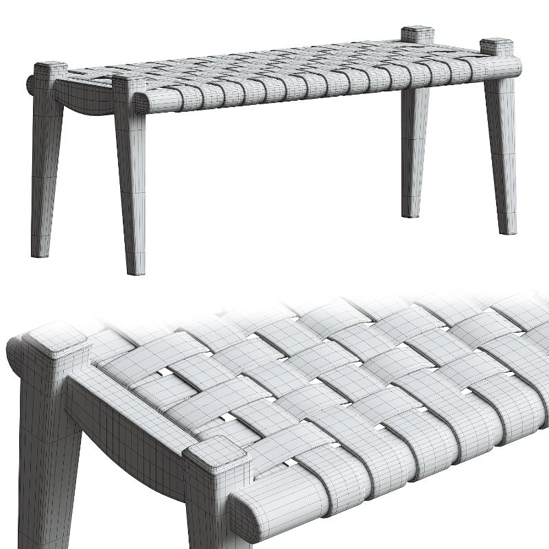 Salazar Leather Bench Image 3