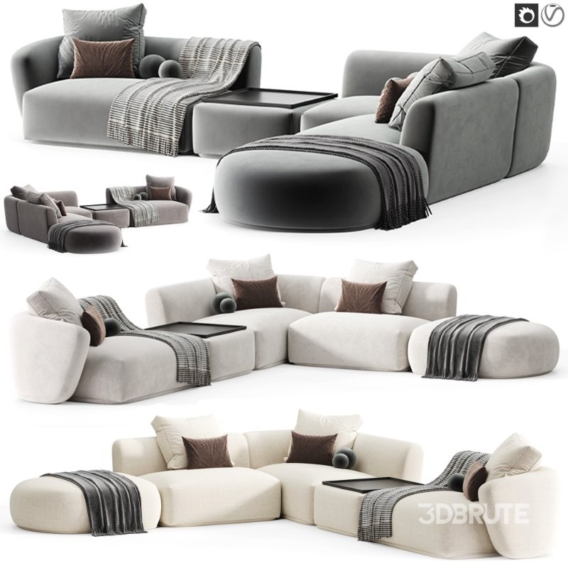 Corner modular sofa Fabro Image 1