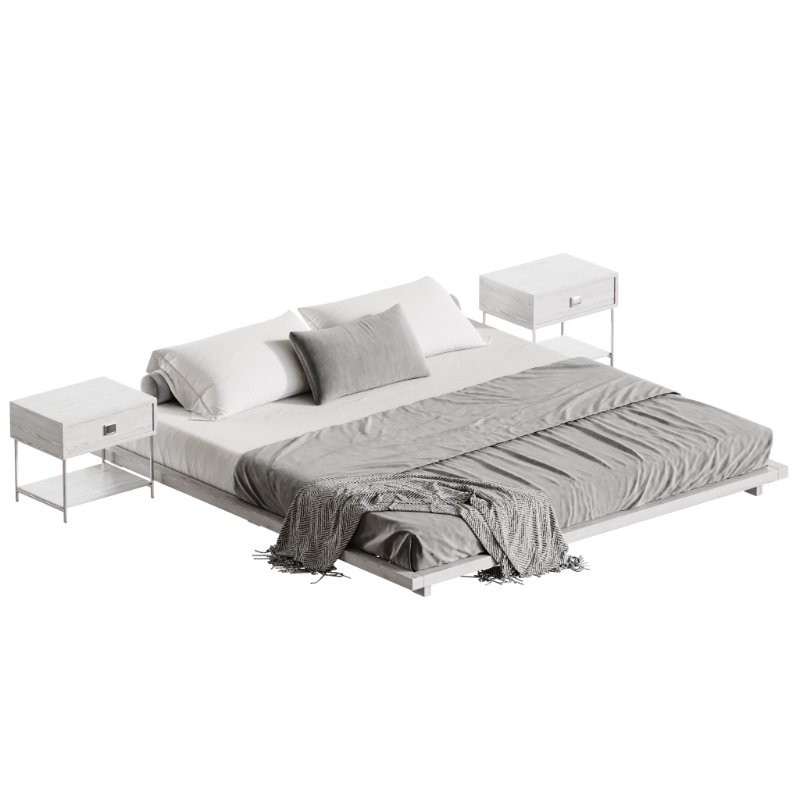 Japanese Style King Low Bed Image 6