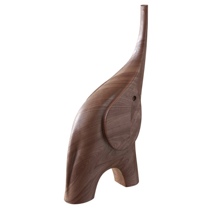 Cute Elephant wooden figurine Image 1