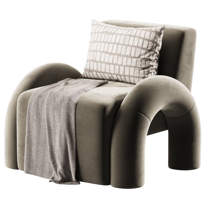 Chiyomi_Fabric_Upholstered_Modern_Boucle_Accent_Full_Assembled_Small Image 1