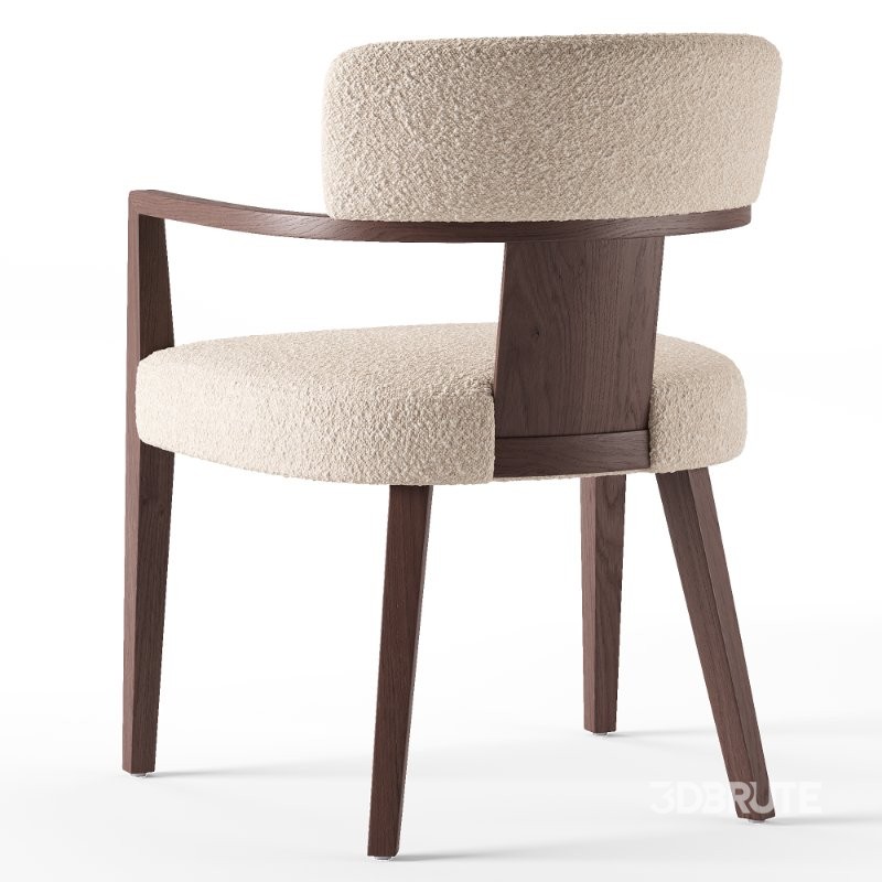 Lila Soft Beige Fabric Dining Chair Image 4