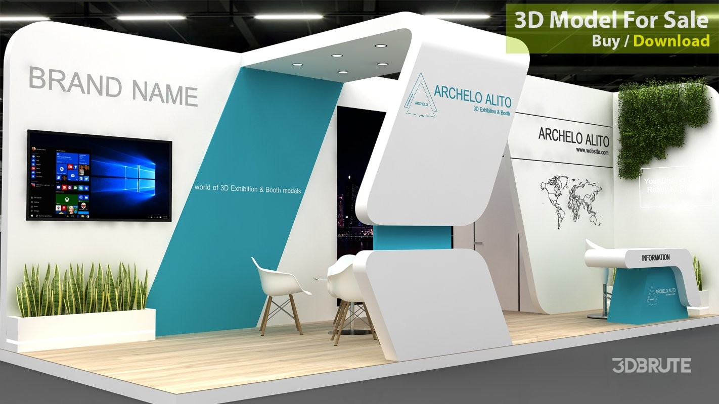 3d model exhibition minimal Image 4