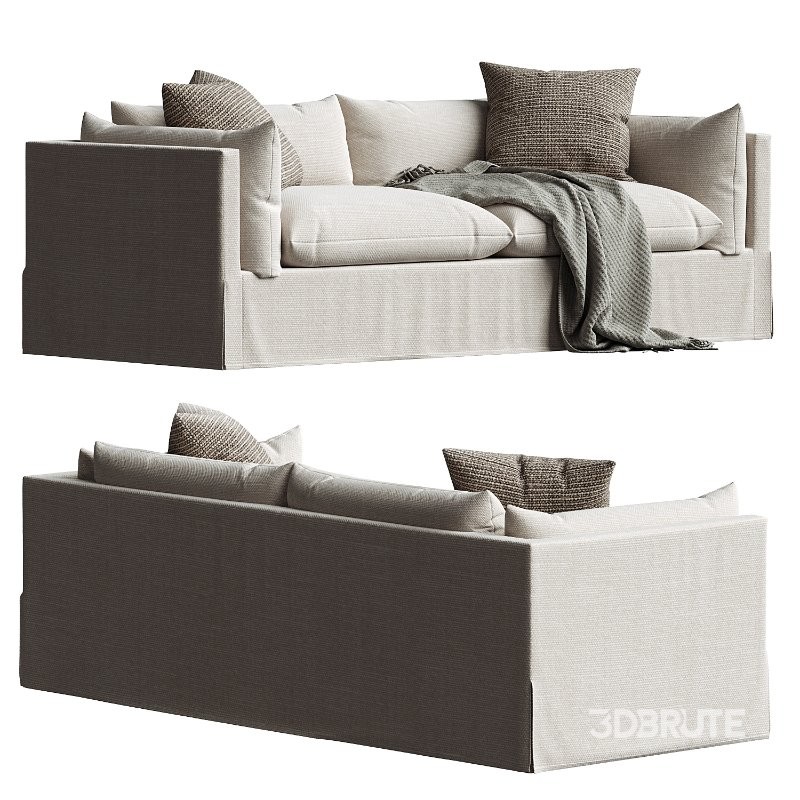 Four Hands Habitat Slipcovered Sofa Image 4