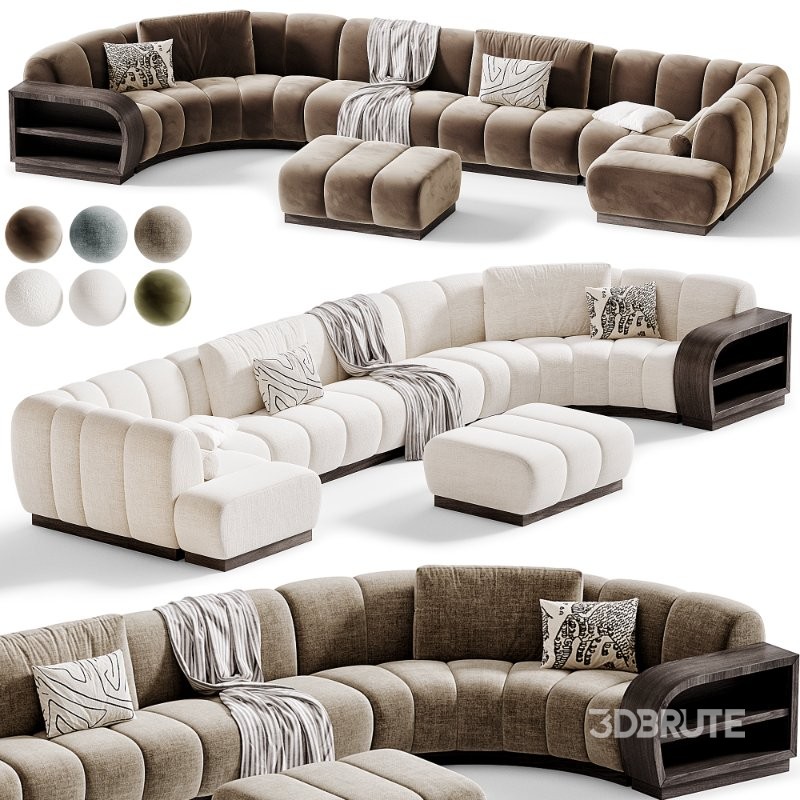 Biscuit Sectional Modular Sofa Image 1