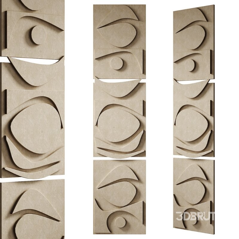 Decorative Panel 3D ART RELIEF 190 Image 1