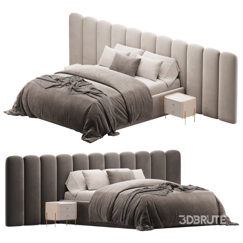 Palani Velvet Bed Image 1