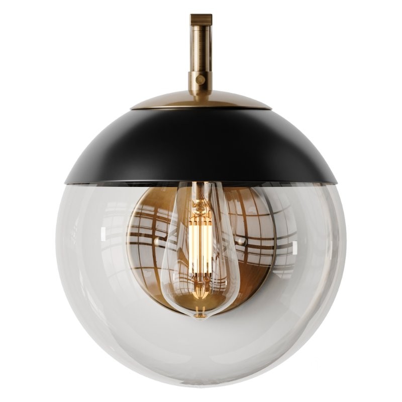 Mid-Century Clear Globe Sconce Image 5