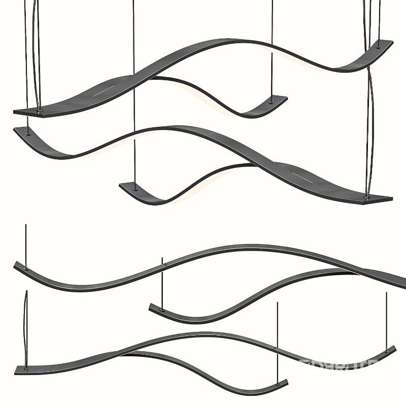 Creative Modern LED Abstract Chandelier Image 3