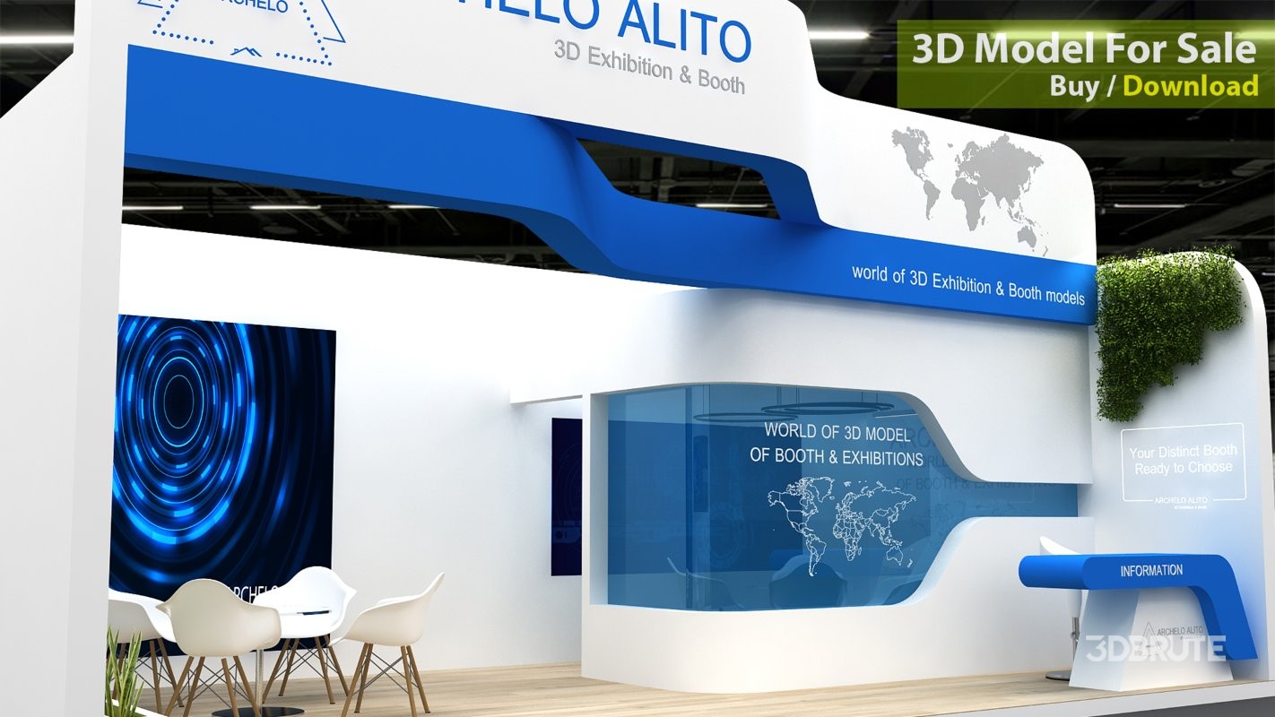 Exhibition Booth 3d Model Image 4