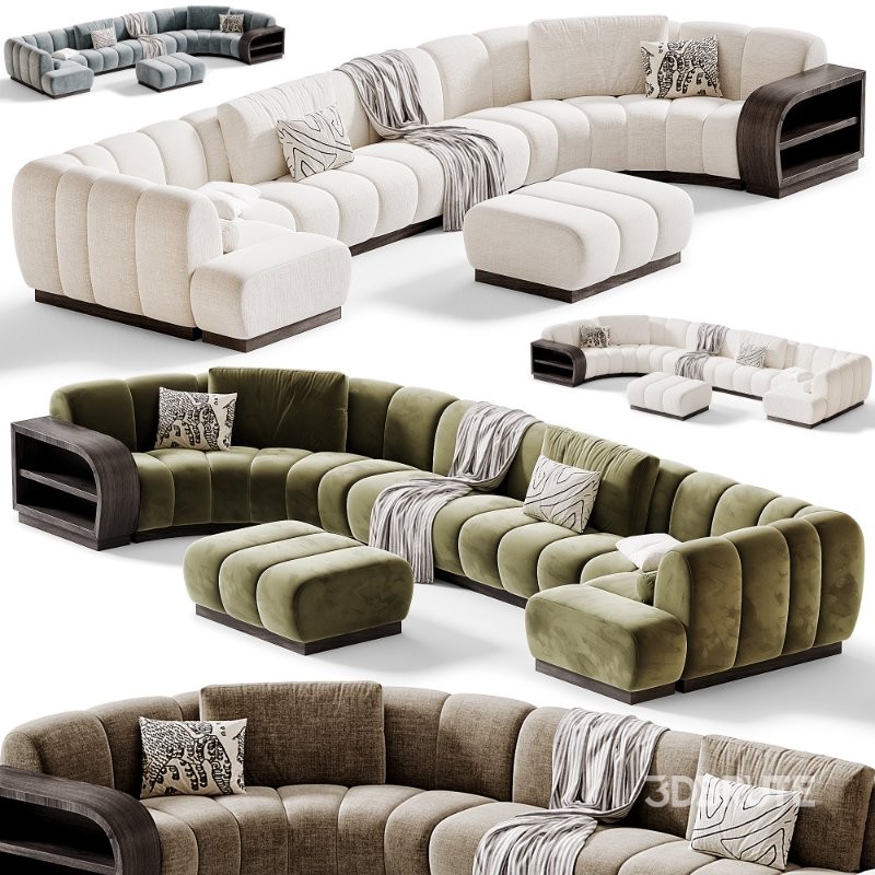 Biscuit Sectional Modular Sofa Image 4