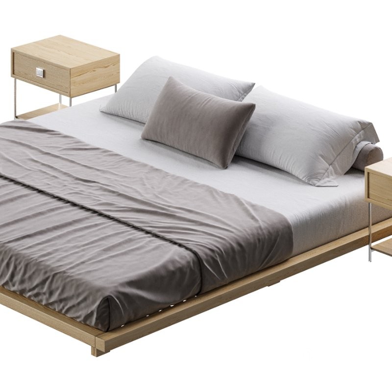 Japanese Style King Low Bed Image 4