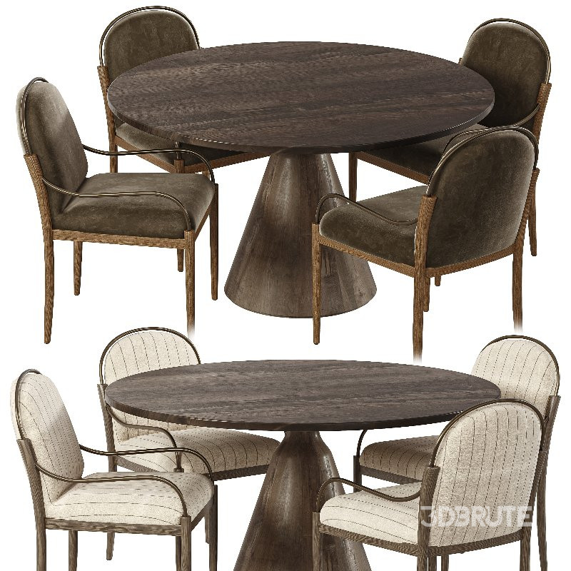 Demi Dining Chair and Bronx Dining Table Image 1