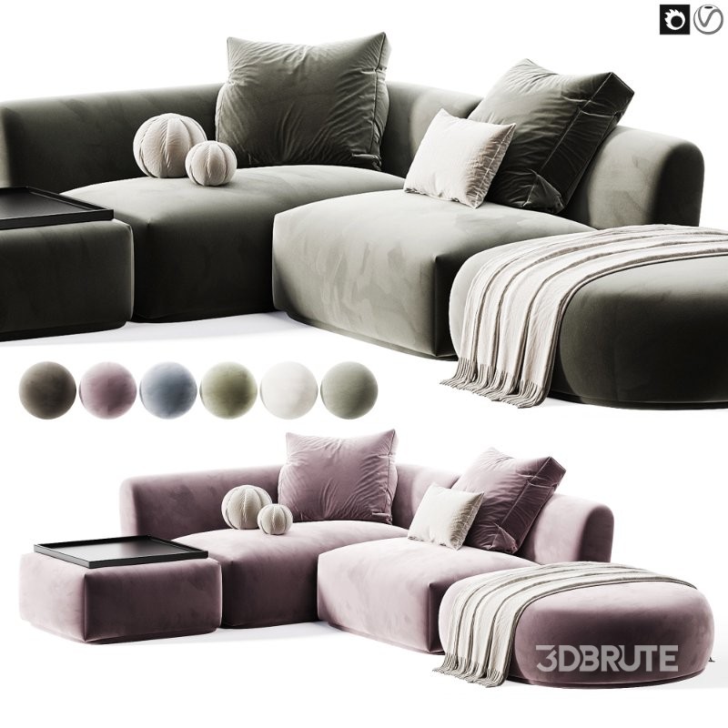 Corner modular sofa Fabro M Image 3
