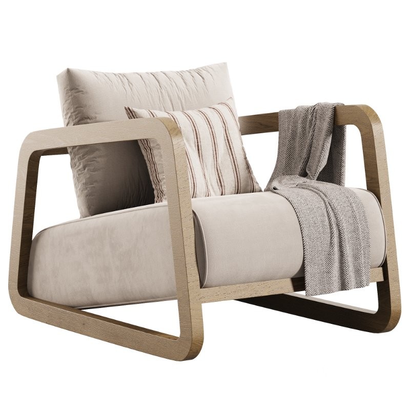 Clayton Lounge Chair Ivory Image 1