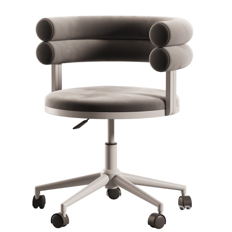 Ponty light gray office chair Image 5