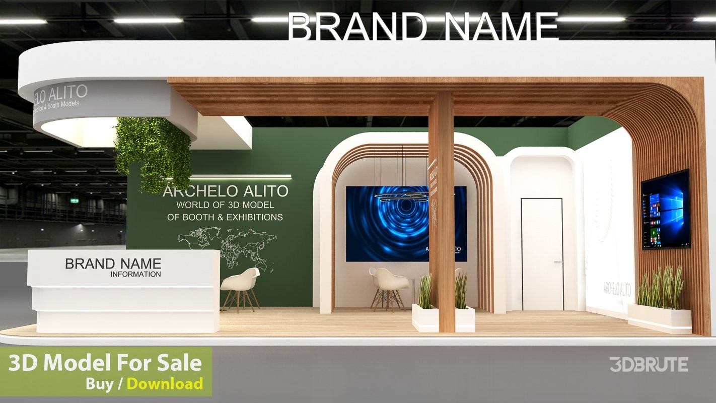 exhibition minimal 3d model Image 7