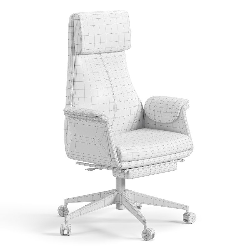 Back Adjustable Swivel Black Executive Chair Image 4