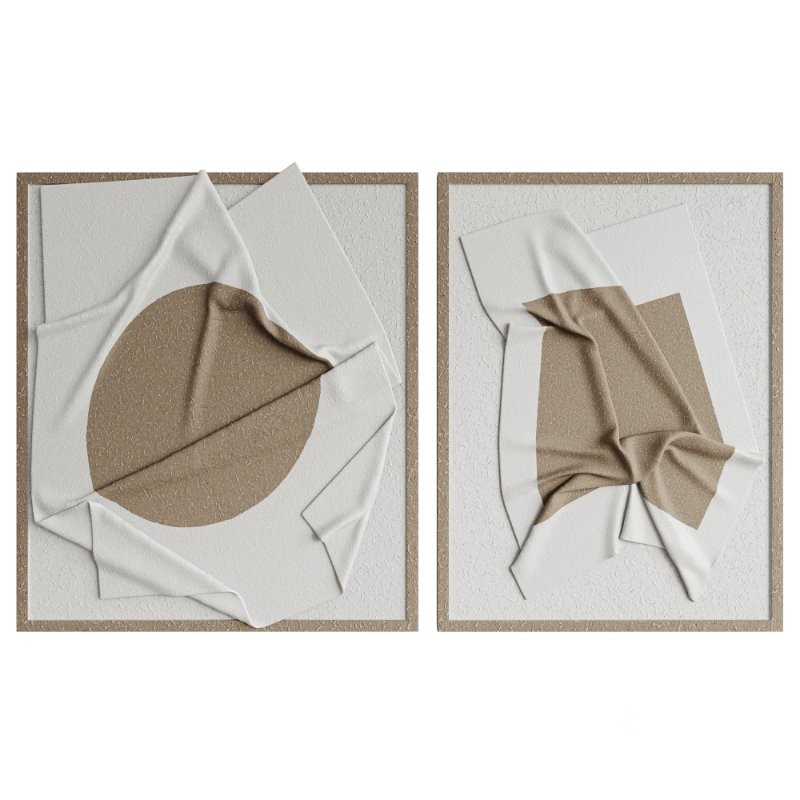 Beige 3D Wall Art Image 2