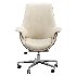 Gray Leather Modern Home Office Chair - Thumbnail 3