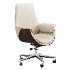 Gray Leather Modern Home Office Chair - Thumbnail 1