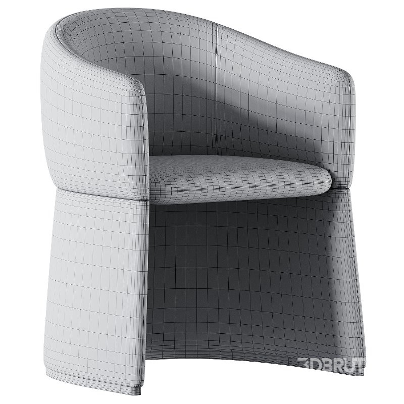 Bosca chair in terracotta chenille fabric Image 2