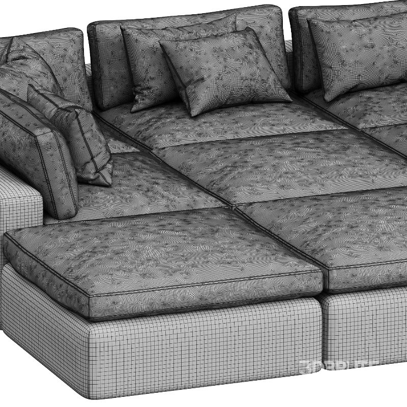 Dream Navy Sectional Sofa Combination 06 Image 2