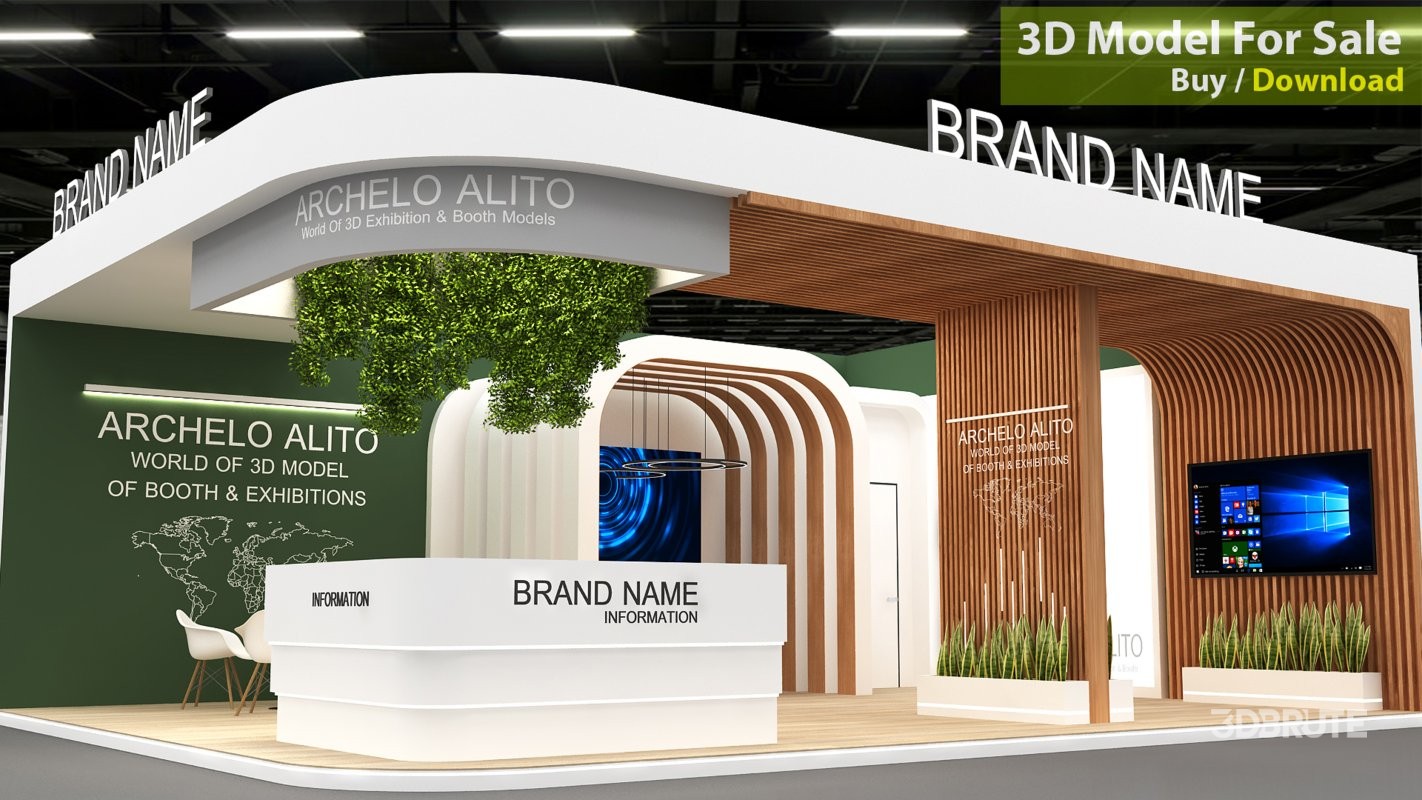 exhibition minimal 3d model Image 4