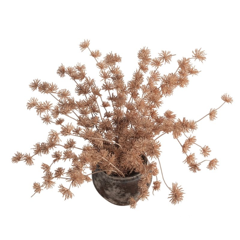 Faux Autumn Branches Rustic Ceramic Vase Image 3