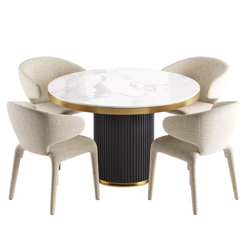 Debra Dining Chair and Archie Dining Table Image 6
