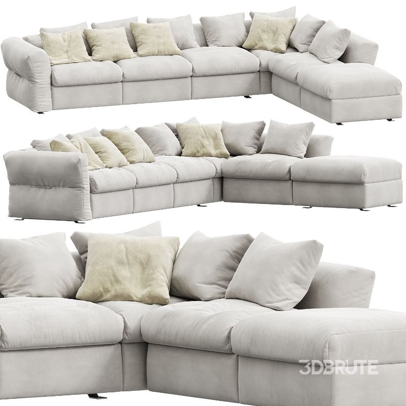 Newbridge Corner Sofawith ottoman by Flexform Image 3