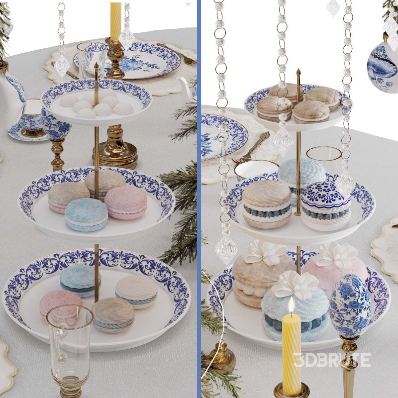 Christmas Tree Centerpiece Round Table 3D Image 6