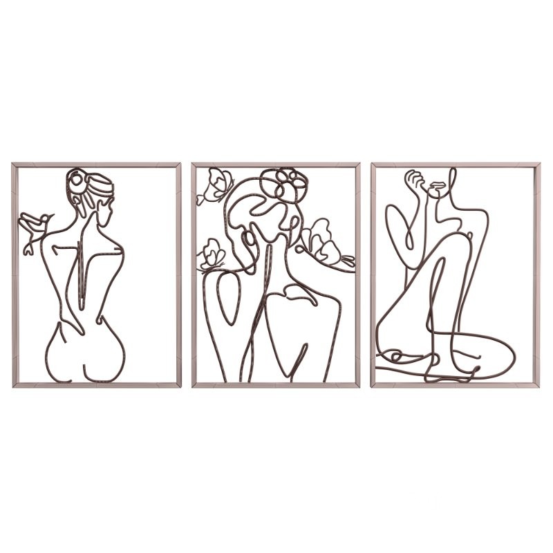 Minimalist_Metal_Line_Art_Woman Image 2