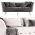Meridian Furniture Margo Grey Velvet Sofa - Thumbnail 6