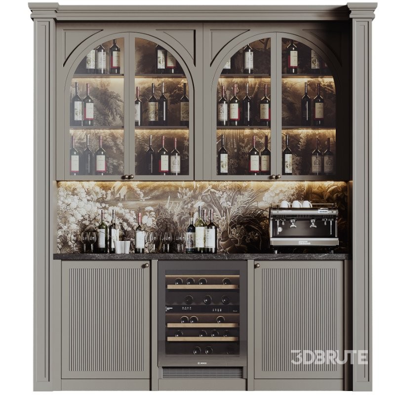 Bar cabinet for a restaurant and home 01 Image 2