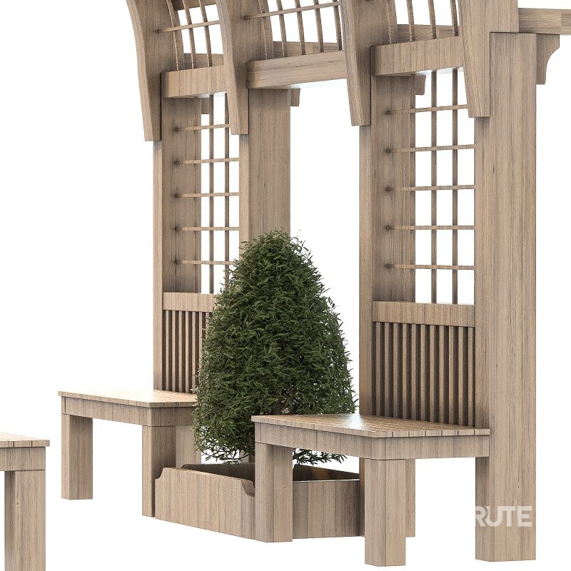 Wooden Garden Arbor 03 Image 3