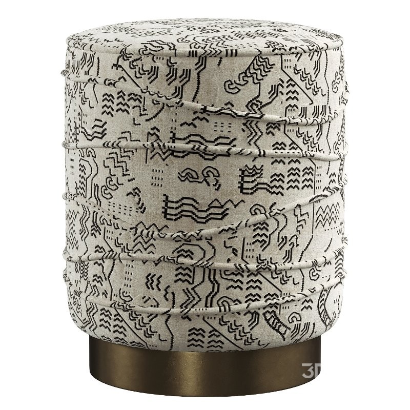 Nero Boucle Ottoman Image 4