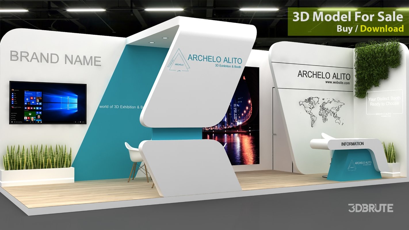 3d model exhibition minimal Image 3