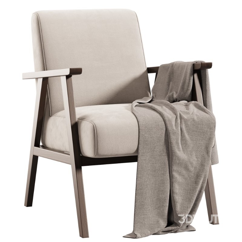 Ebbe Ecru Linen Armchair Image 1