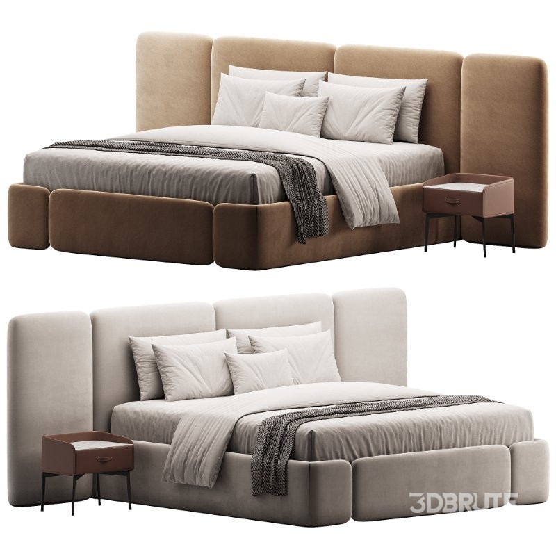 Arcadia Warm Ivory Queen Bed Image 1