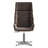 Black Leather Modern Home Office Chair - Thumbnail 4