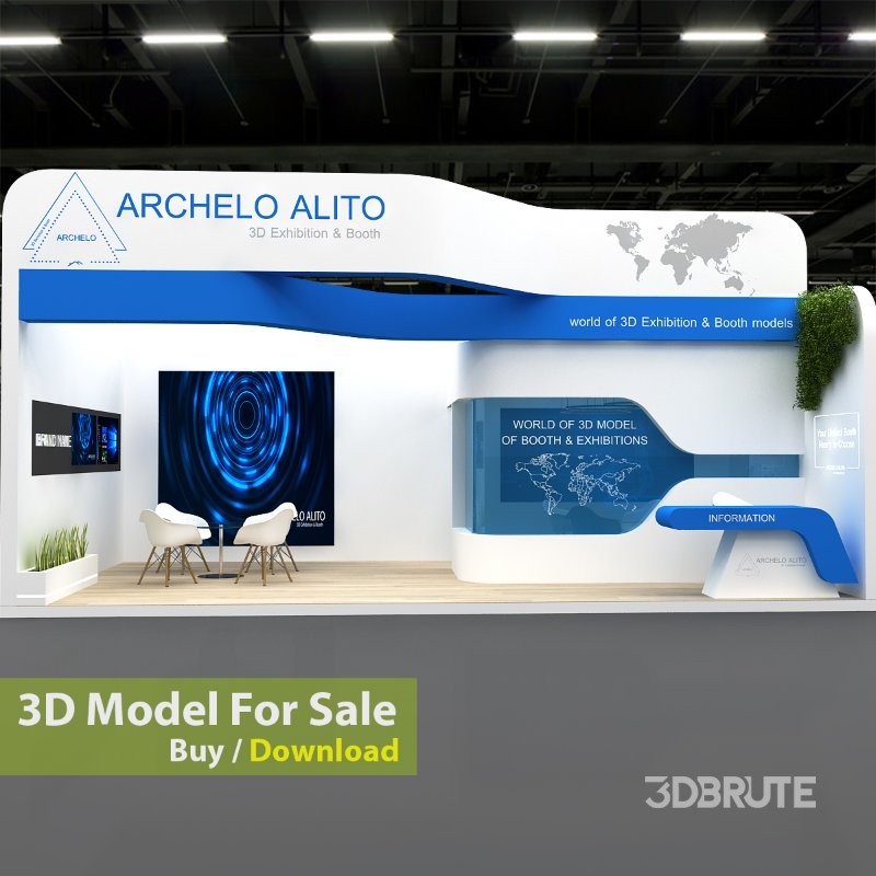 Exhibition Booth 3d Model Image 1